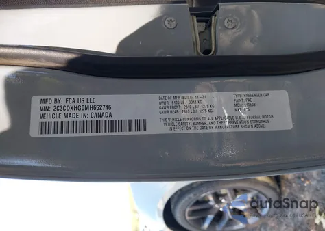 2021 Dodge Charger Gt Rwd z USA, uszkodzony, nr VIN 2C3CDXHG0MH652716